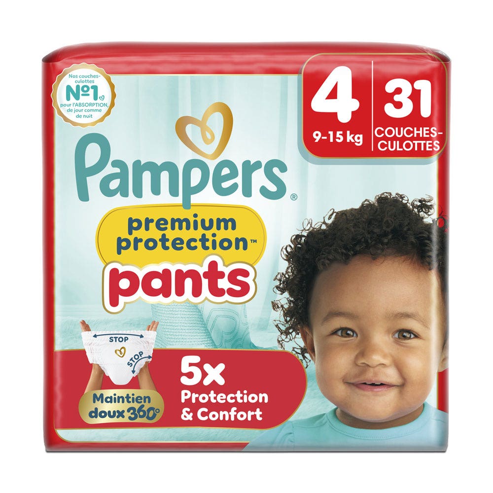 Pampers Premium Pantalones pañales braguitas talla 4 (9-15 kg) 31 unidades