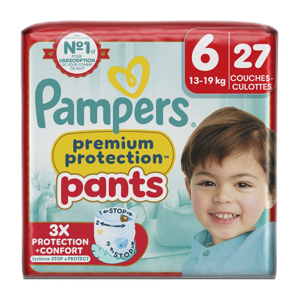 Pampers Premium Pantalones pañal tallas 6 (13-19 kg) 27 unidades
