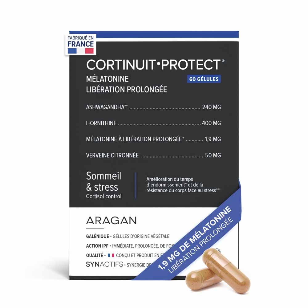 Aragan Synactifs CortiNuit Protect ansiedad y sueño reparador 60 cápsulas