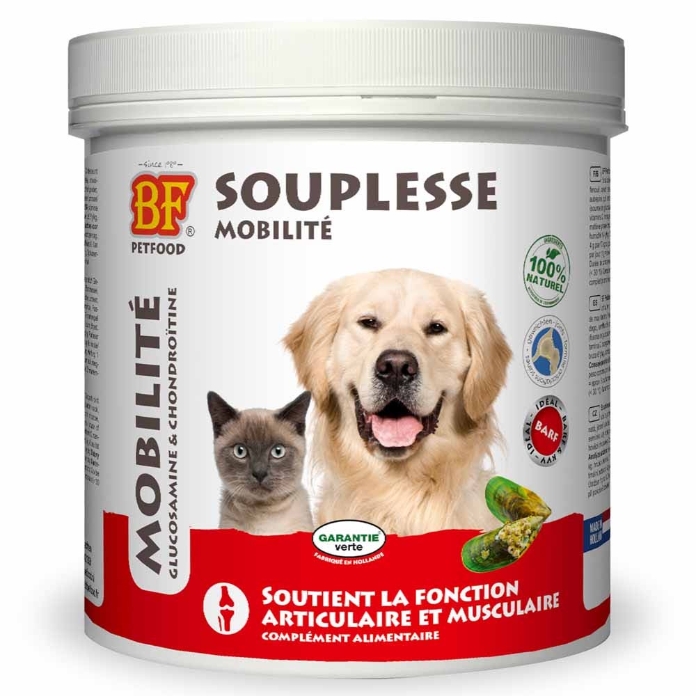 Biofood BF Petfood Flexibilidad movilidad articulaciones y músculos perros y gatos 125g
