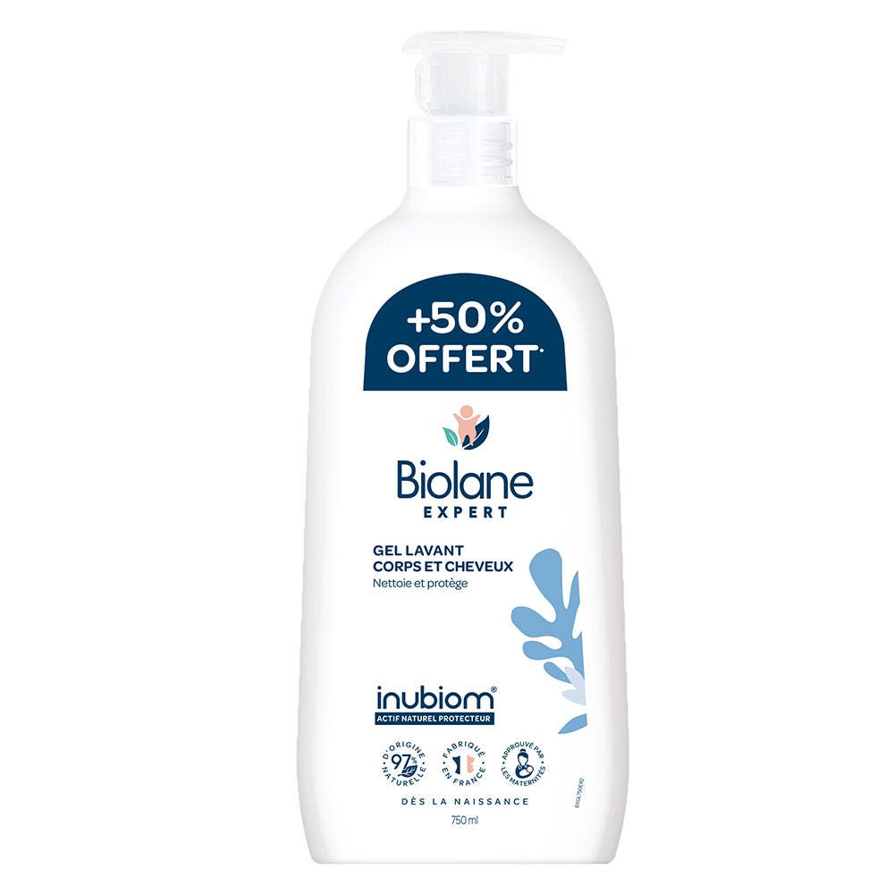 Biolane Experto Gel limpiador corporal y capilar bio 750 ml