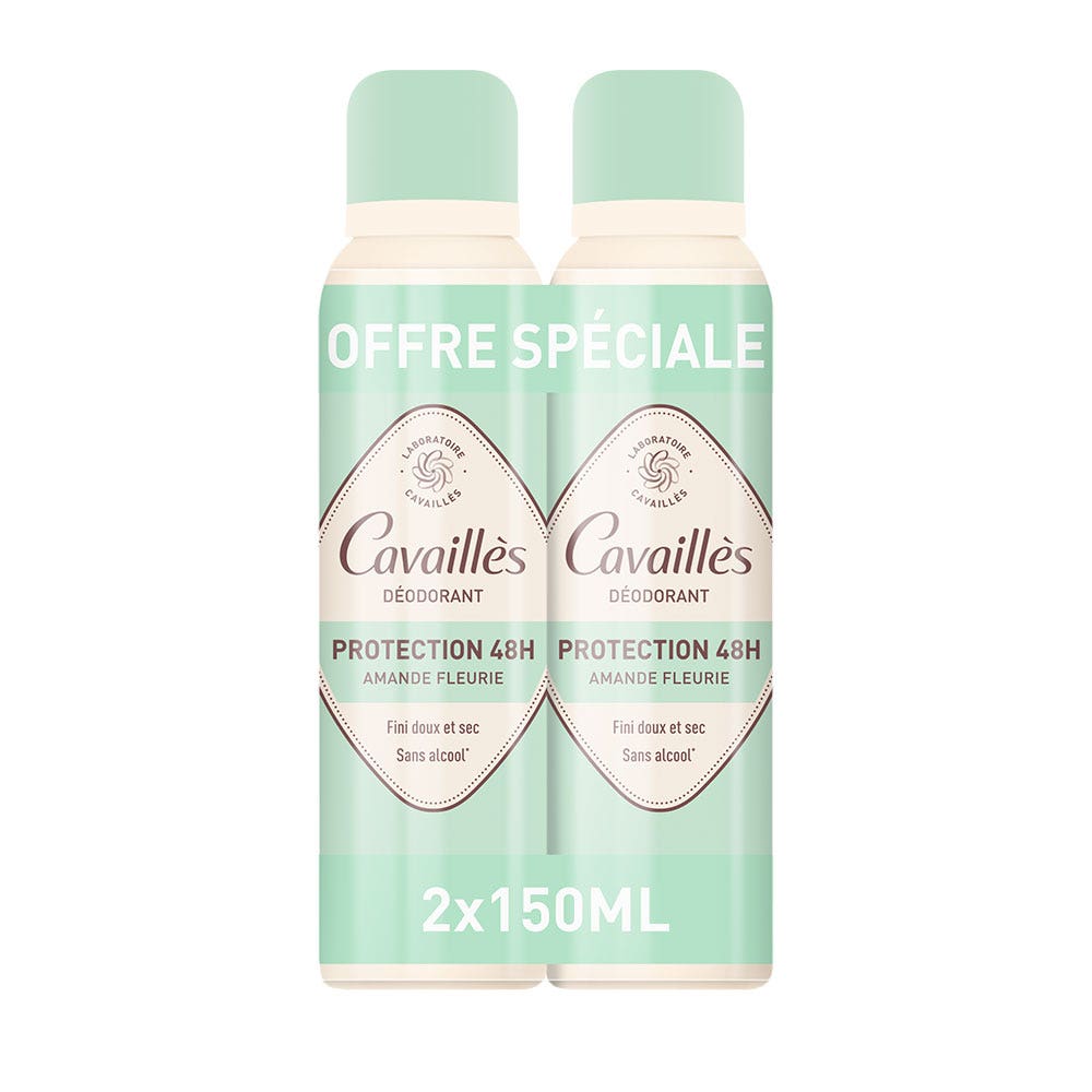 Cavaillès Dermato Desodorante spray 48h 2 x 150 ml