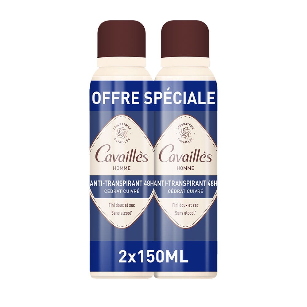Cavaillès Absorb + Desodorante spray 2x150ml