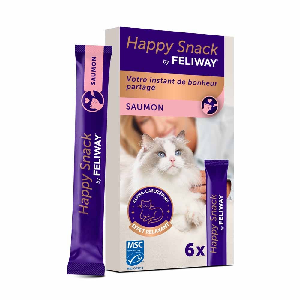 Feliway Happy Snack Antiestrés para gatos Salmón 6 unidades