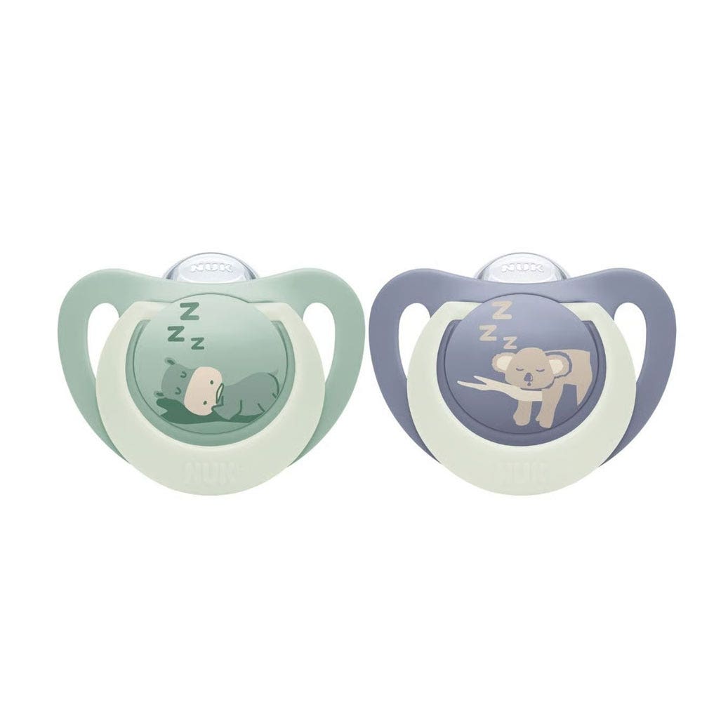 Nuk Starlight Chupetes fisiológicos 6 a 18 meses 2 x