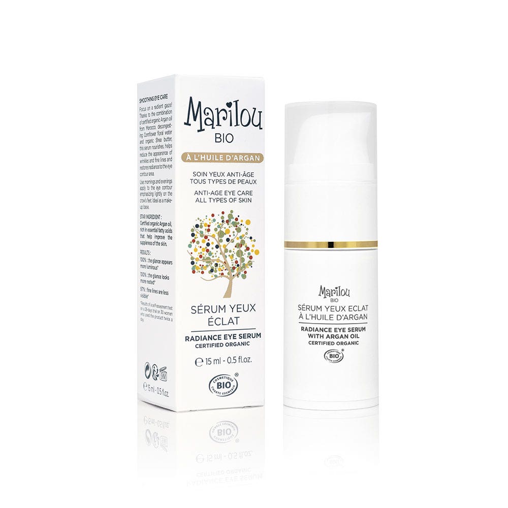 Marilou Bio Aceite de argán Sérum de contorno de ojos iluminador Todo tipo de pieles 15 ml