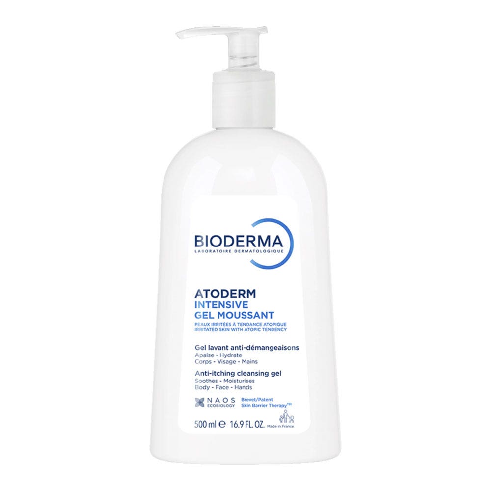 Bioderma Atoderm Gel Espumoso Intensive Piel Sensible Muy Seca Atópica Peaux atopiques 500ml