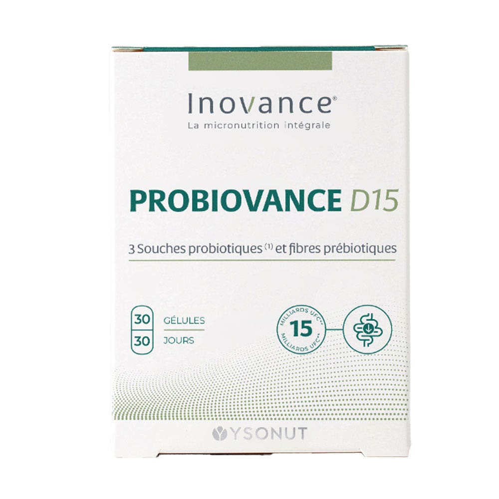 Inovance Probiovance Flora intestinal D15 30 cápsulas