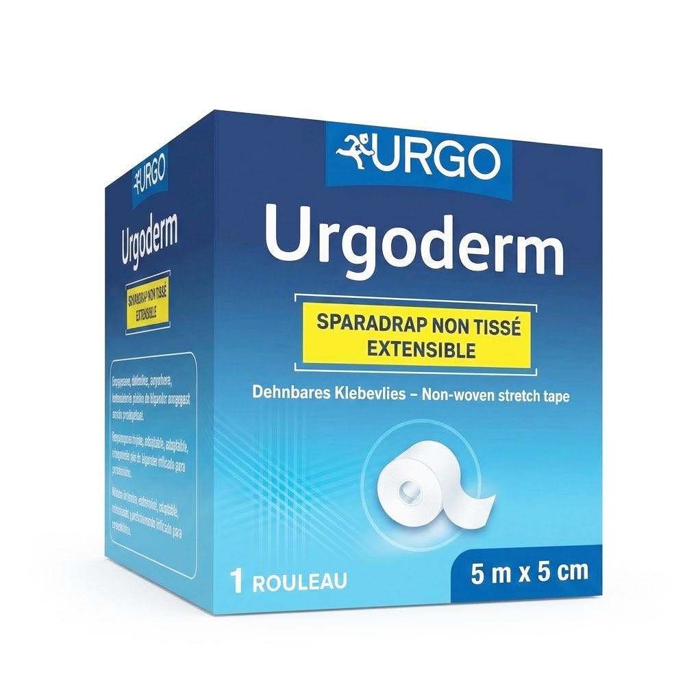 Urgo Sparadrap Non Tissé Extensible 5m x5cm Urgoderm x1 rouleau