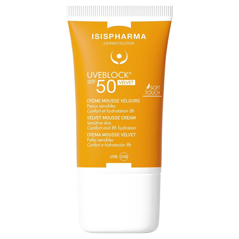 Isispharma Uveblock Crema mousse aterciopelada SPF50 40 ml