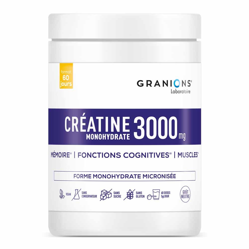 Granions Creatina 3000 monohidrato polvo sabor neutro apoyo muscular 300 g