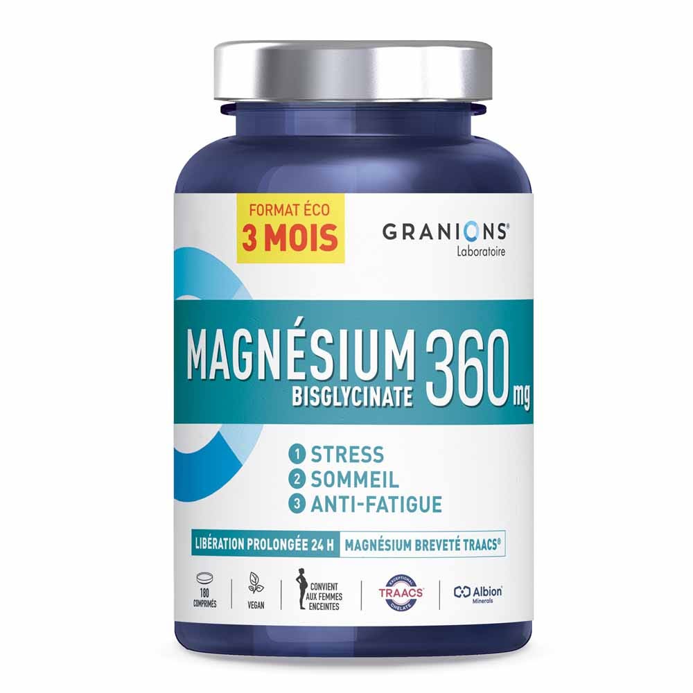 Granions Magnésium bisglicinato 360 mg estrés sueño 180 comprimidos