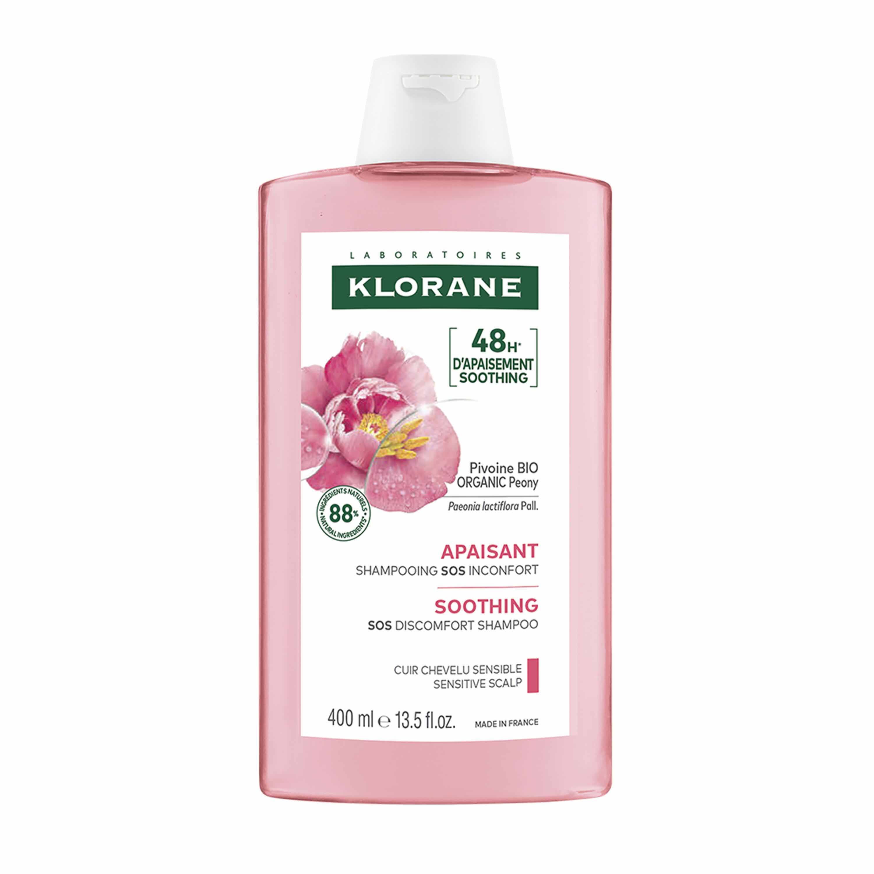Klorane Peonía Champú calmante Cuero cabelludo sensible Bio 400 ml