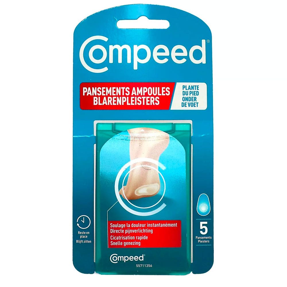 Compeed Tiras para ampollas en la planta del pie 2 x 5 unidades
