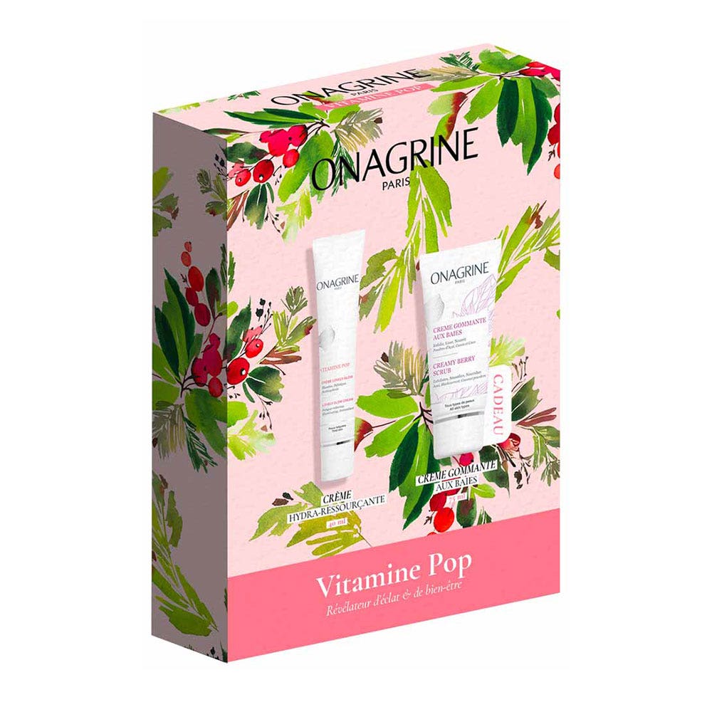 Onagrine Pack Vitamina Pop crema Lovely Glow 40 ml y crema exfoliante 75 ml regalo