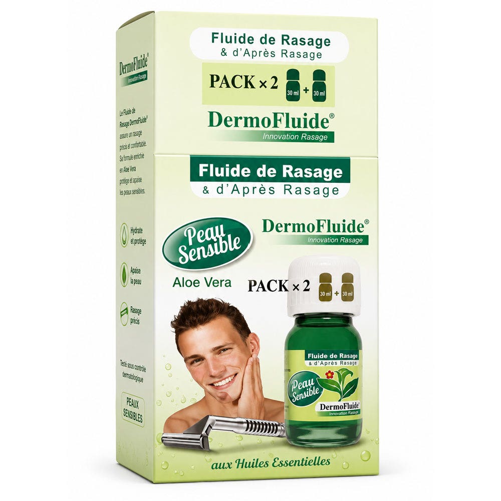 Dermo Fluide Fluido de afeitado y aftershave aloe vera Pieles sensibles 60ml