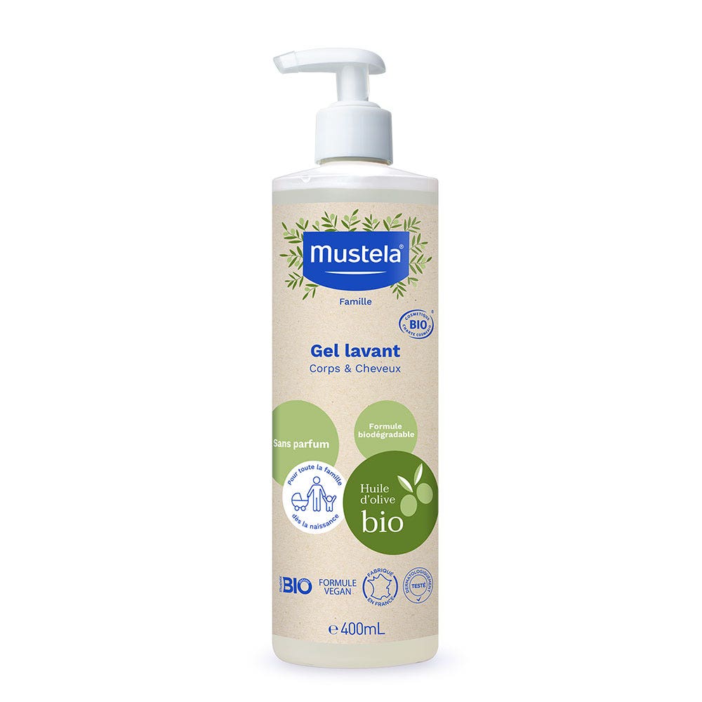 Mustela Gel Limpiador Con Aceite De Oliva Bio Para Toda La Familia 400ml