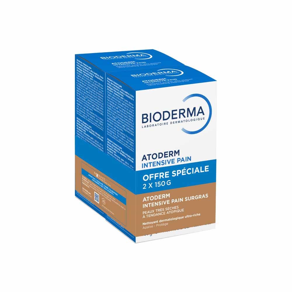 Bioderma Atoderm Barra limpiadora intensiva supergrasa Peaux sèches 2x150g