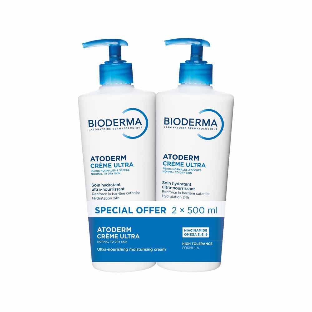 Bioderma Atoderm Crema Corporal Ultranutritiva Ultra-nourrissant Peaux sensibles normales à sèches 2x500ml