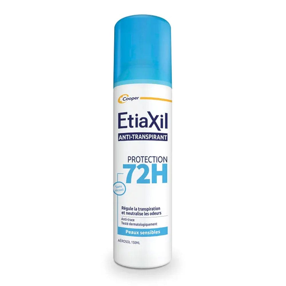 Etiaxil Antitranspirante Desodorante en aerosol protección 72h piel sensible 150 ml