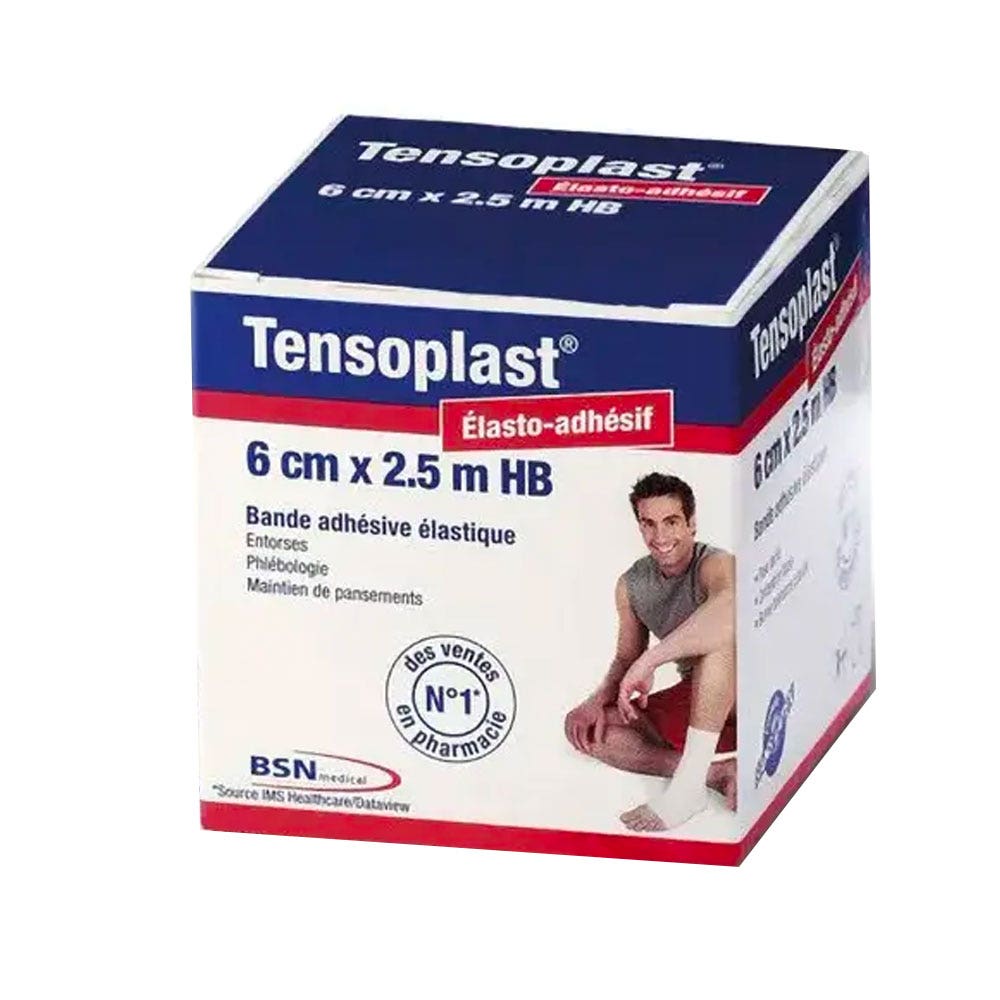 Tensosport Tensoplast® HB cinta adhesiva elástica 2,5 m x 6 cm blanca 1 x 1 unidad