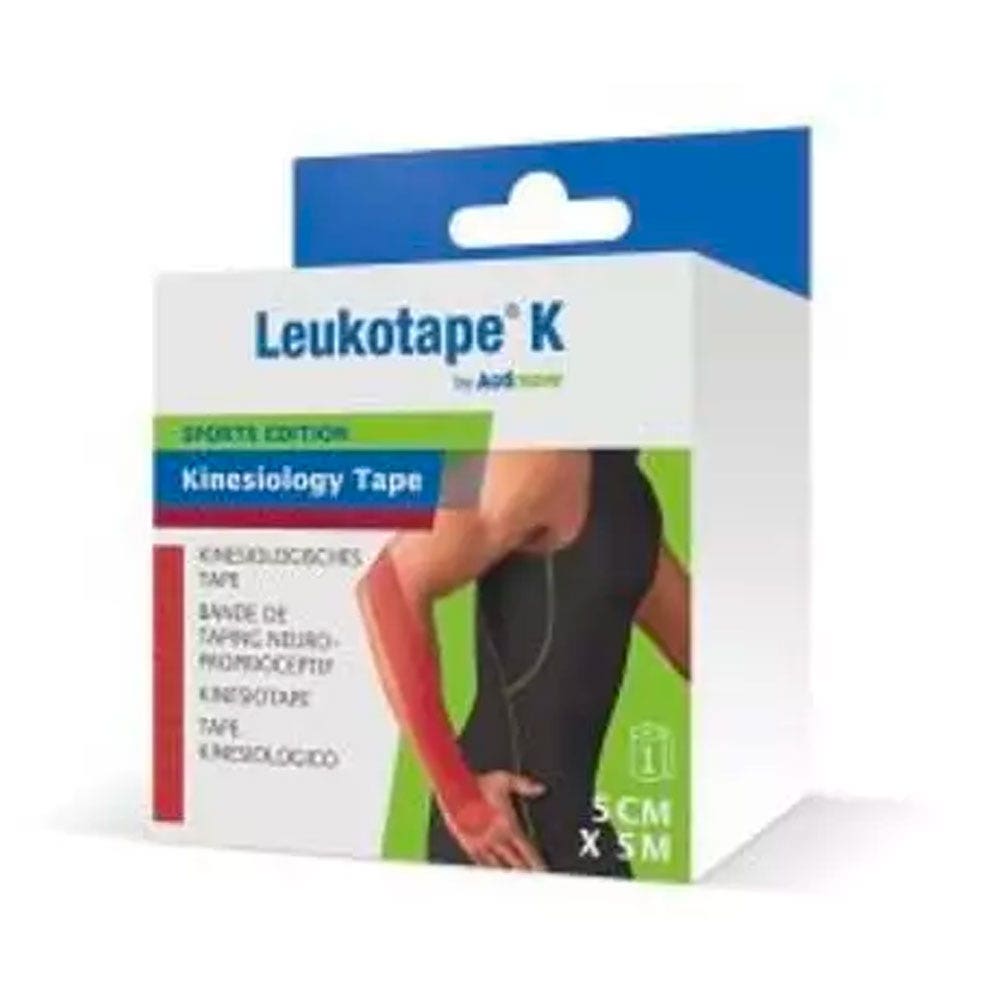 Actimove Leukotape® Banda adhesiva elástica 5mx5cm Roja 1 unidad