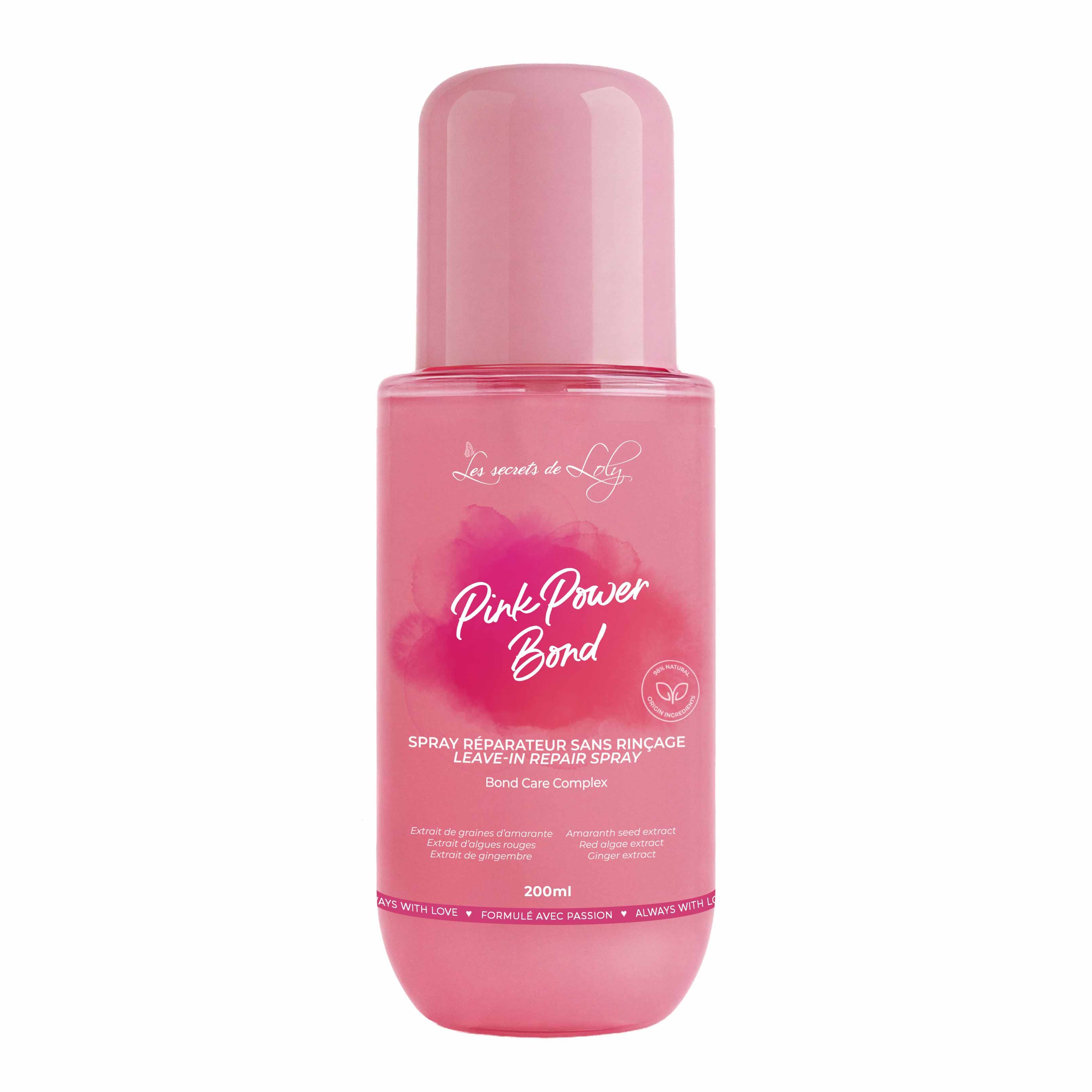 Les Secrets de Loly Pink Power Bond spray reparador sin aclarado 200 ml
