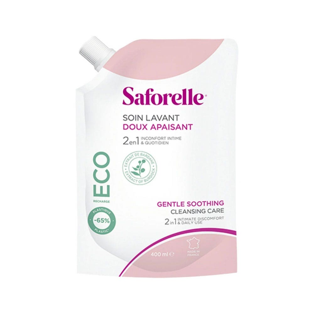 Saforelle Eco-recarga Cuidado Limpiador Suave 400 ml