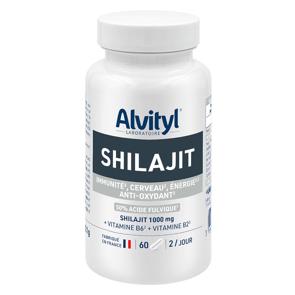 Alvityl Shilajit 1000 mg energía inmunidad y cerebro 60 cápsulas