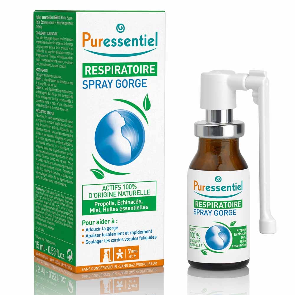 Puressentiel Respiración Spray respiratorio de garganta 15 ml