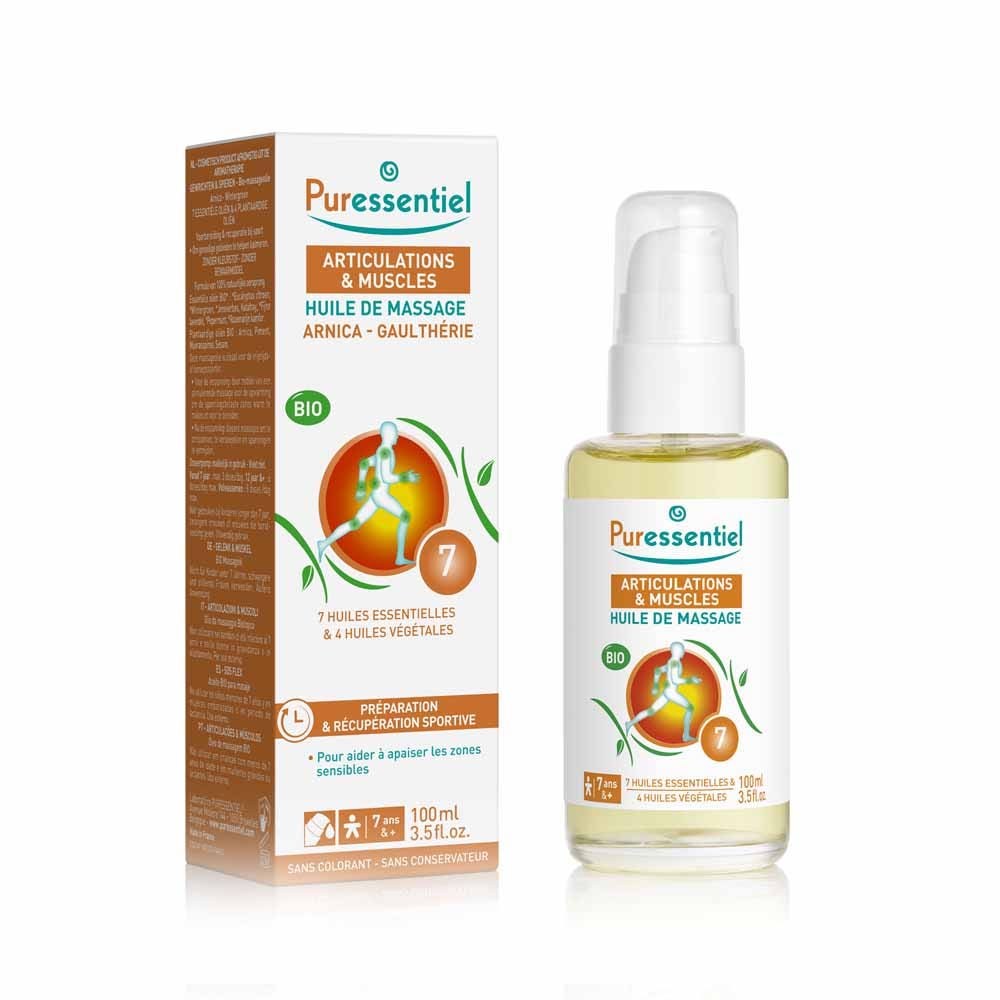 Puressentiel Articulaciones y Músculos Aceite de masaje bio Arnica y Gaulteria 100ml