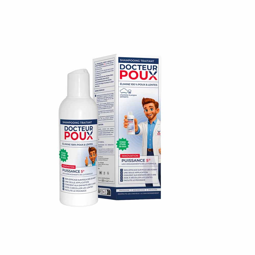 Docteur Poux Champú antipiojos Potencia 5 formato familiar 200 ml