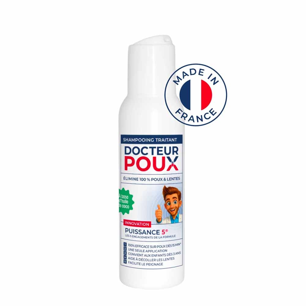 Docteur Poux Champú antipiojos potencia 5 formato viaje 100 ml