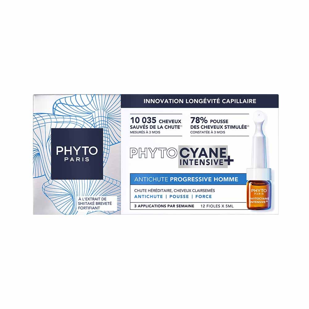 Phyto Paris Phytocyne Phytocyane Intensive+ anticaída progresiva hombre 12 ampollas