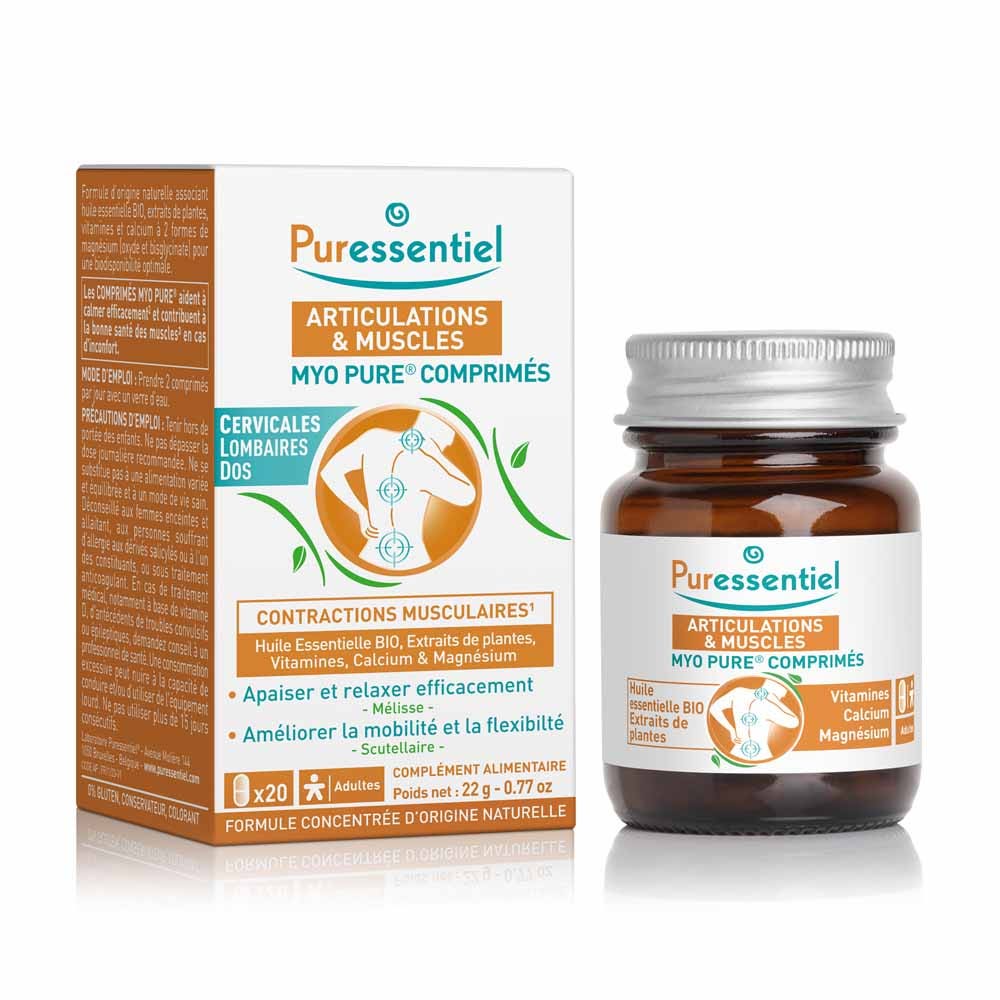 Puressentiel Articulaciones y Músculos Contracciones musculares Myo Pure 20 comprimidos