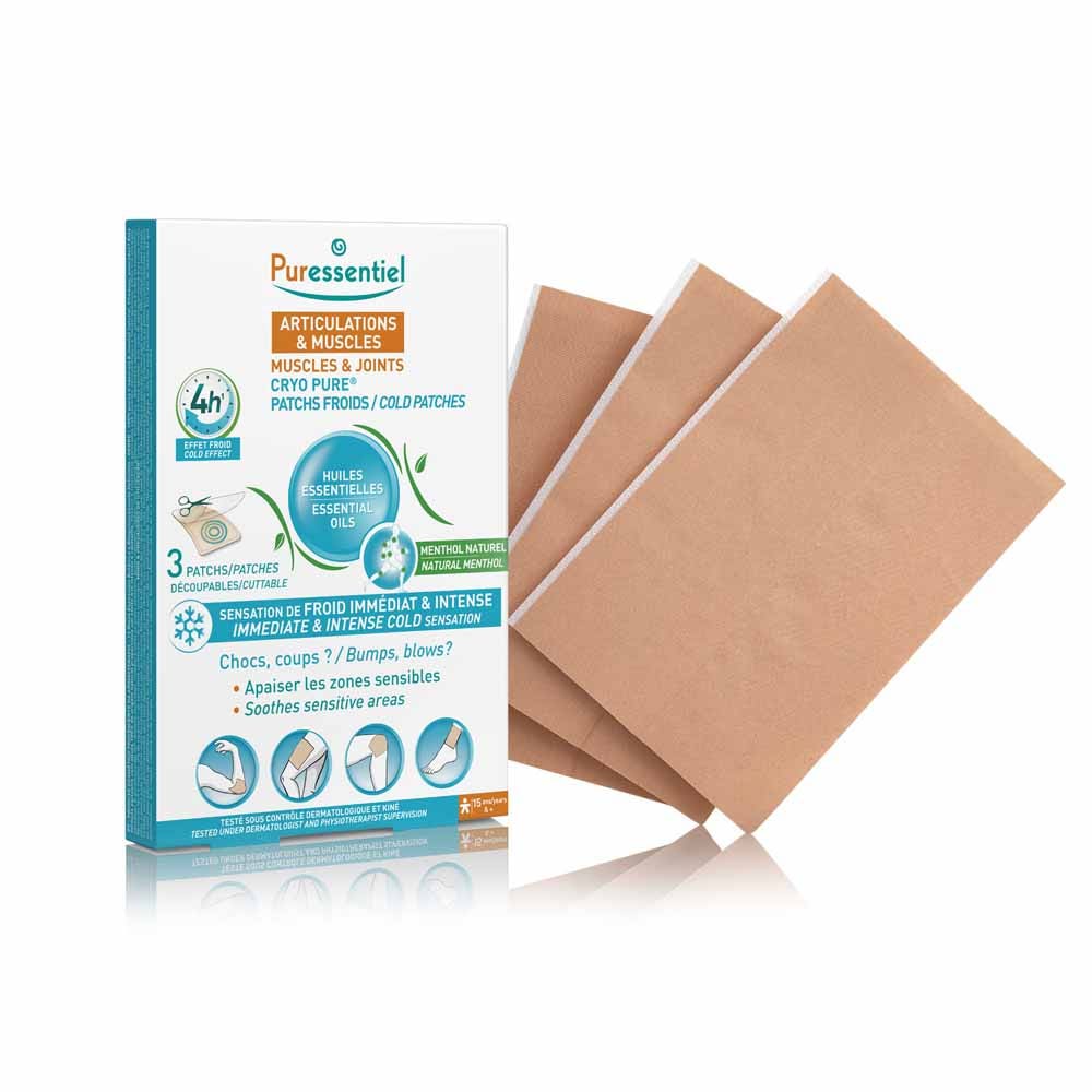 Puressentiel Articulaciones y Músculos Cryo Pur Efecto 4h 3 Parches fríos