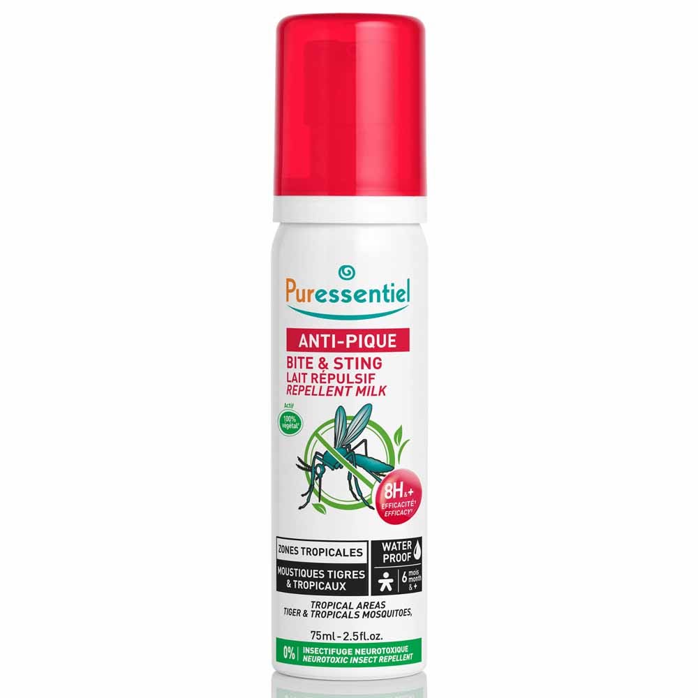 Puressentiel Antipic Leche repelente Zonas tropicales Mosquitos tigre y tropicales A partir de 6 meses 75 ml
