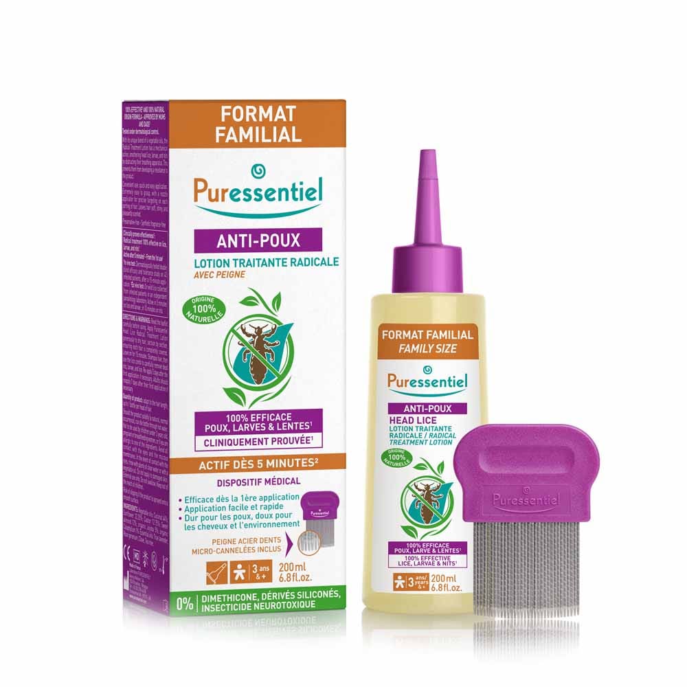 Puressentiel Antipiojos Loción antipiojos y peine 200ml