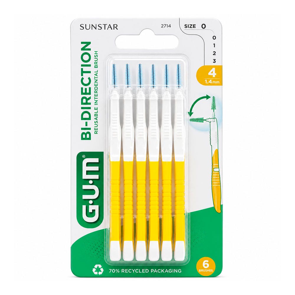 Gum Cepillos interdentales Bi-Direction 1,4 mm x 6