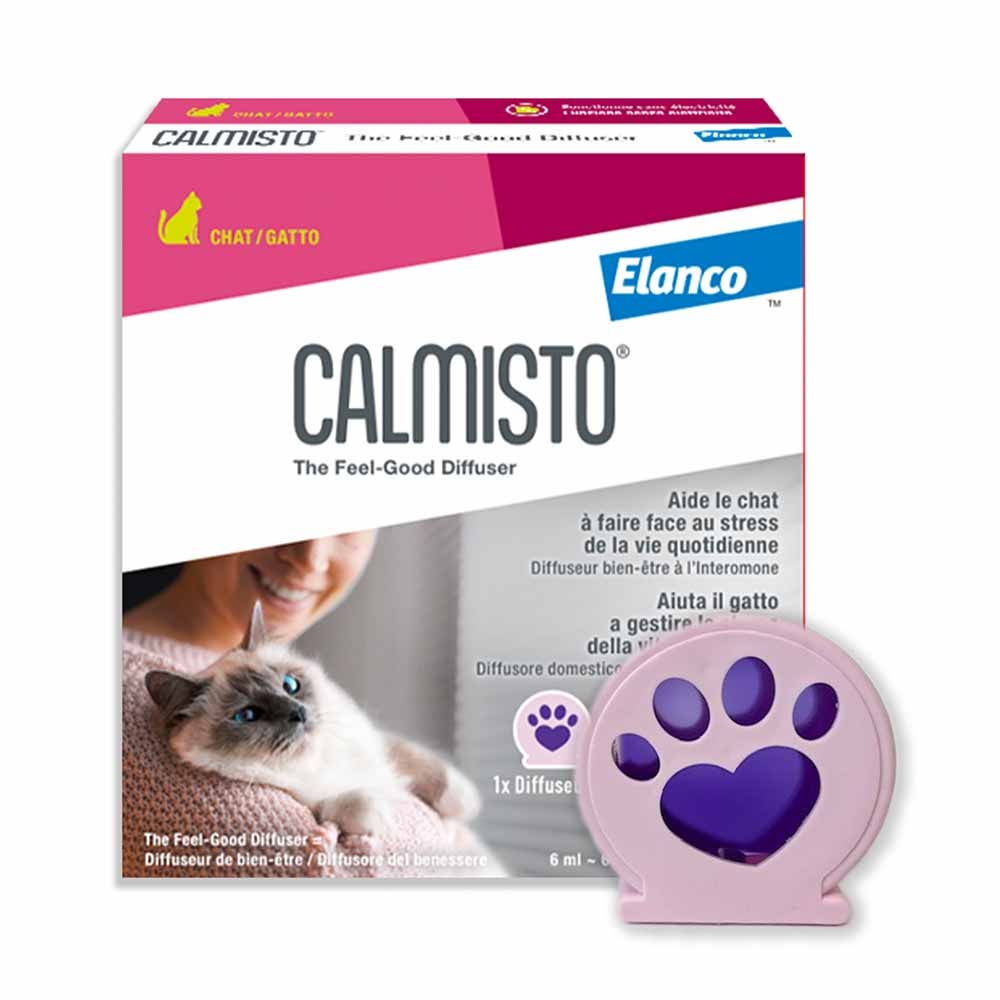 Calmisto Gato difusor antiestrés con 1 recarga de 6 ml