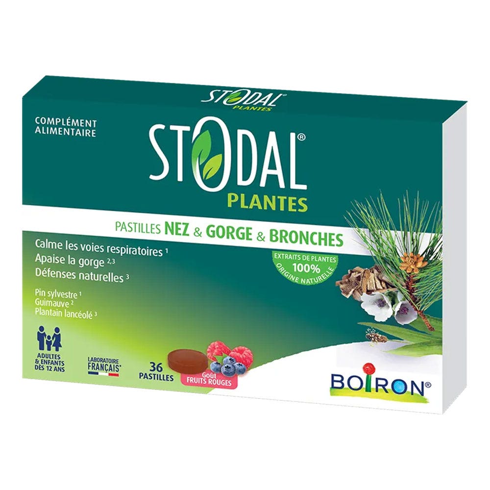 Boiron Stodal pastillas sabor frutos rojos 36 pastillas