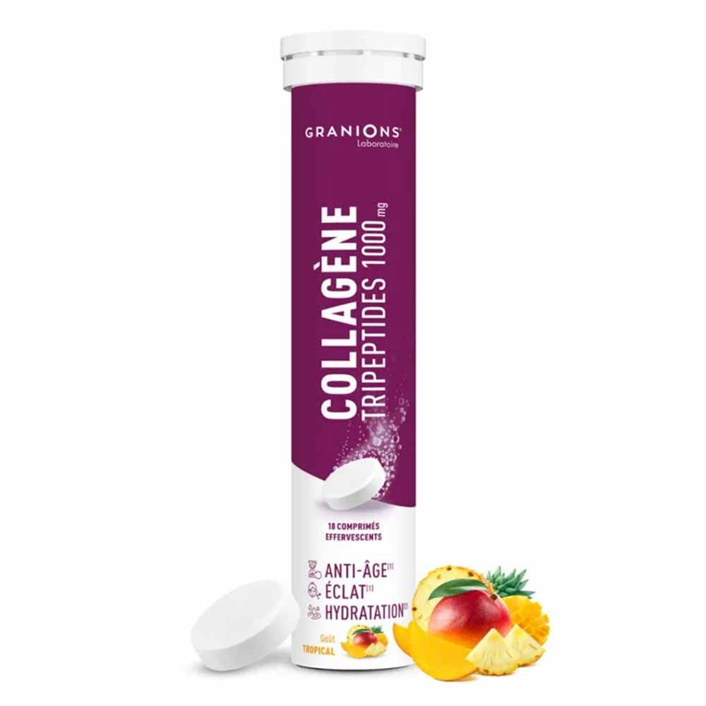 Granions Colágeno tripéptidos 1000 mg sabor tropical 18 comprimidos effervescentes