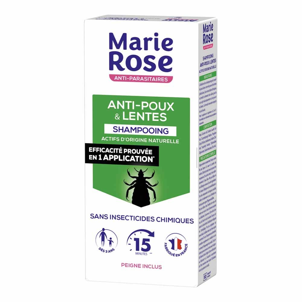 Marie Rose Champú Anti Piojos y Liendres Dès 3 Ans Peigne Inclus 125ml