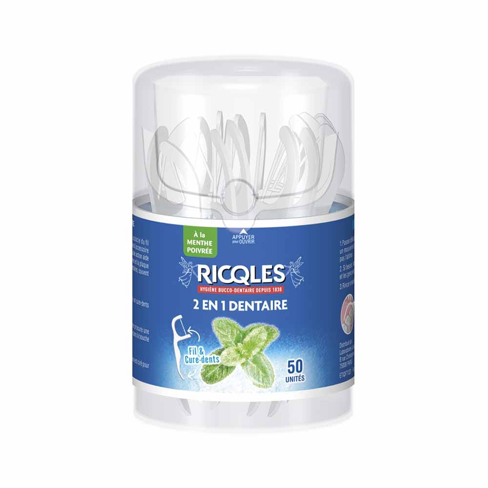 Ricqles Seda Dental 2 en 1 - 50 Unidades Juvasante