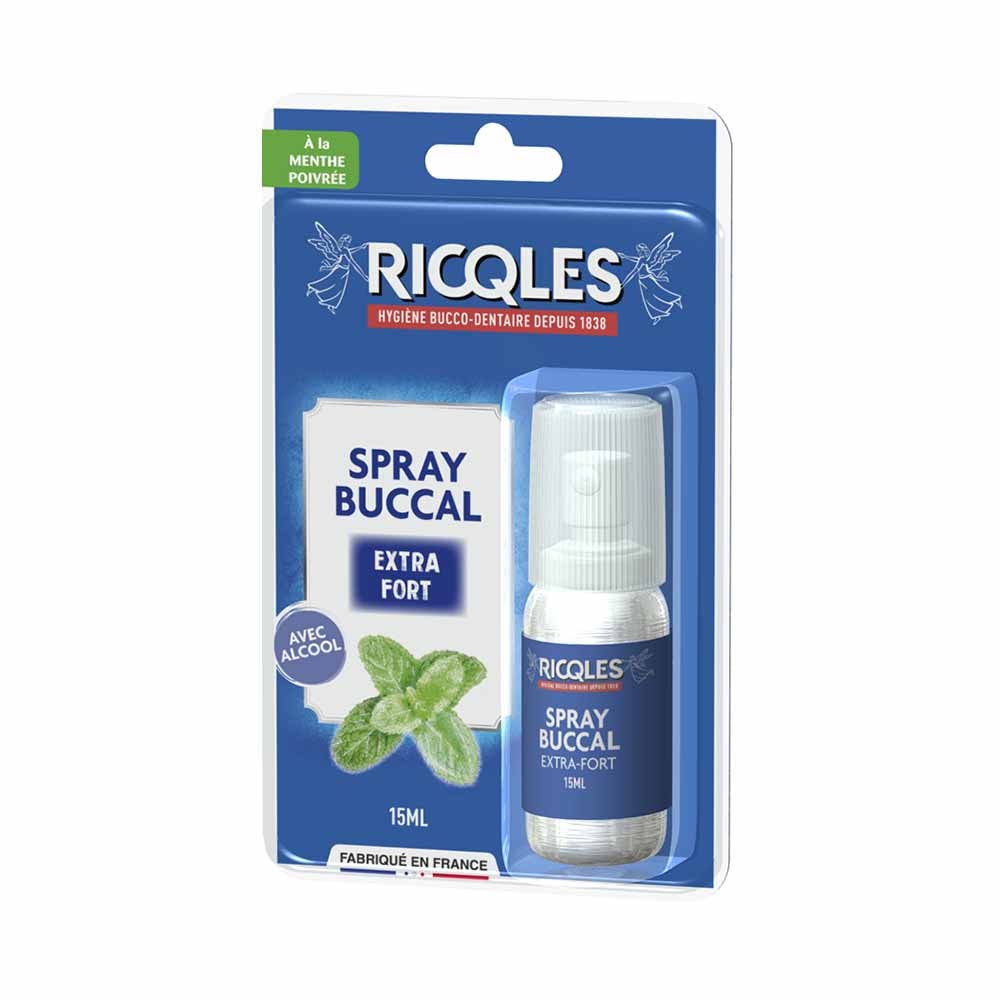 Ricqles Spray bucal de menta con alcohol 15 ml