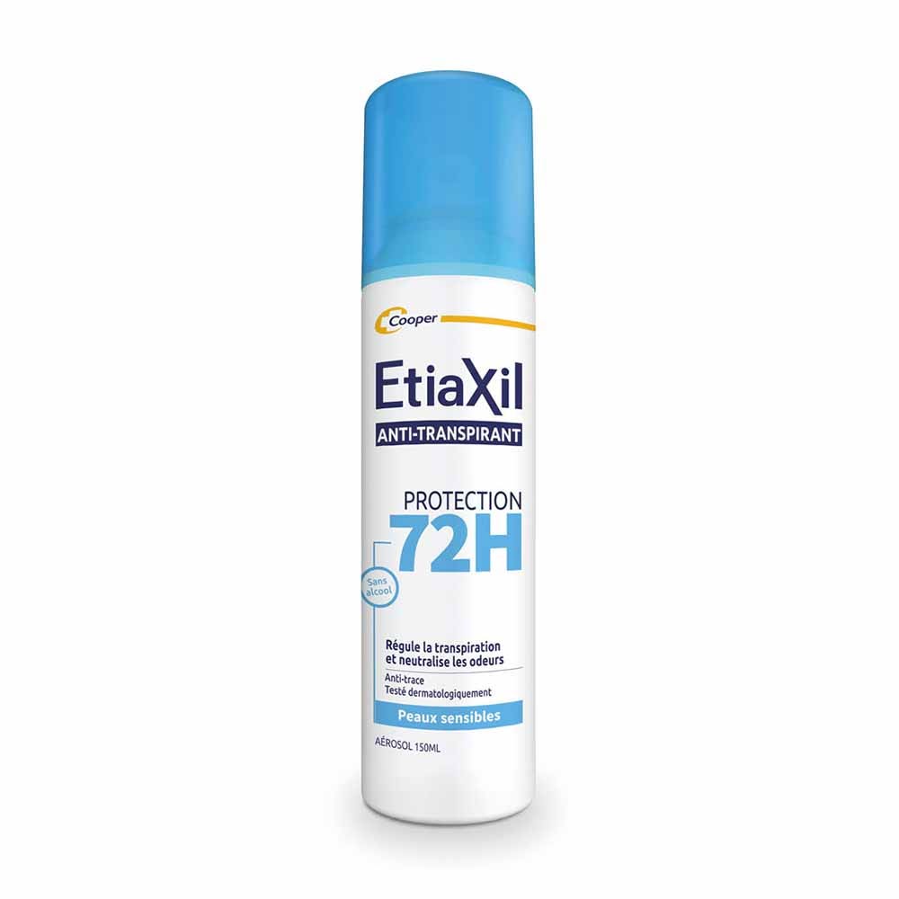 Etiaxil Antitranspirante Déodorant aerosol protección 72h piel sensible 150 ml