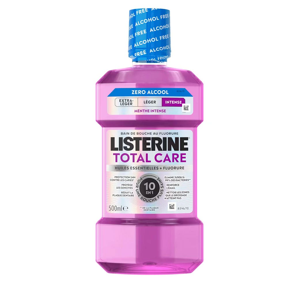Listerine Colutorio Total Care con flúor sabor menta intensa sin alcohol 500 ml