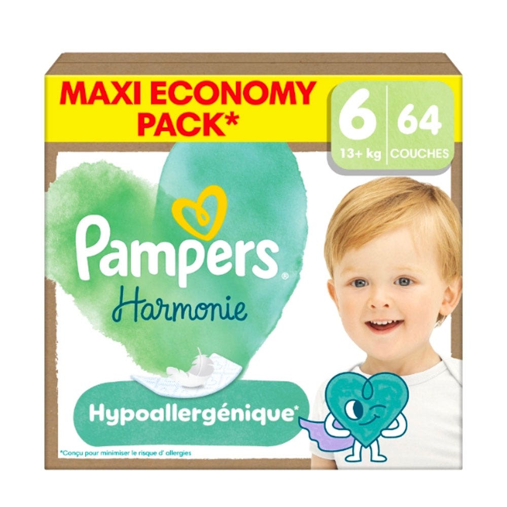 Pampers Harmonie Pañales Talla 6 13 kg o más 64 unidades