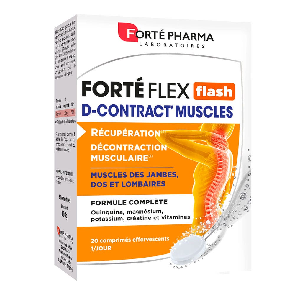 Forté Pharma Forté Flex D-contract' músculos efervescente 20 comprimidos efervescentes