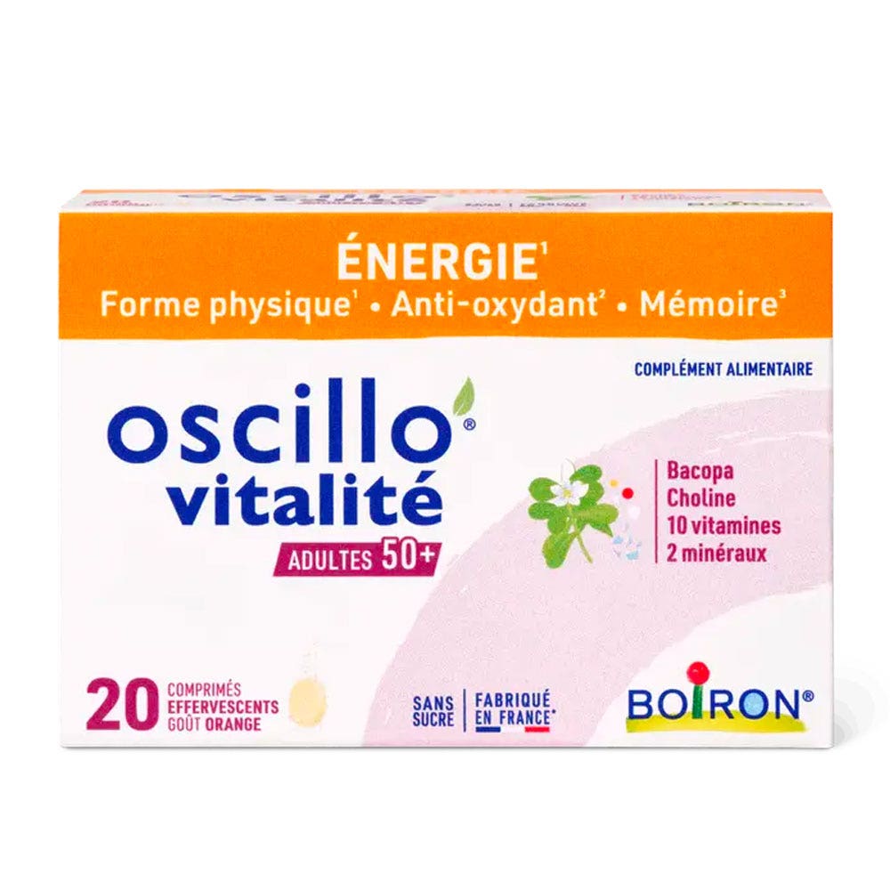Boiron Oscillo’ Vitalidad adultos 50+ 20 comprimidos efervescentes